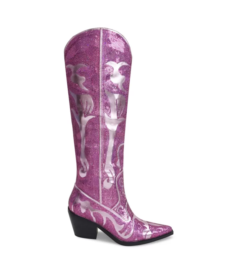 Women AZALEA WANG Braelyn- Metallic Western Boot