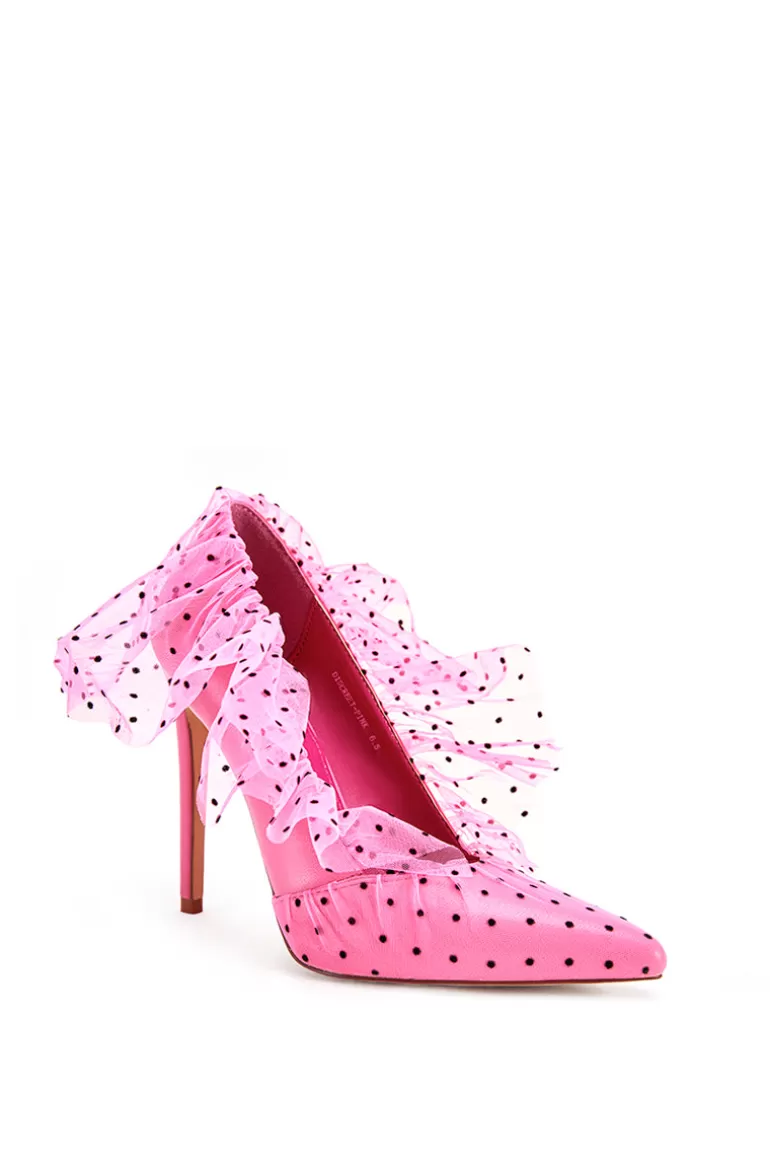 Women AZALEA WANG Discreet- Polka Dot Tulle Pump