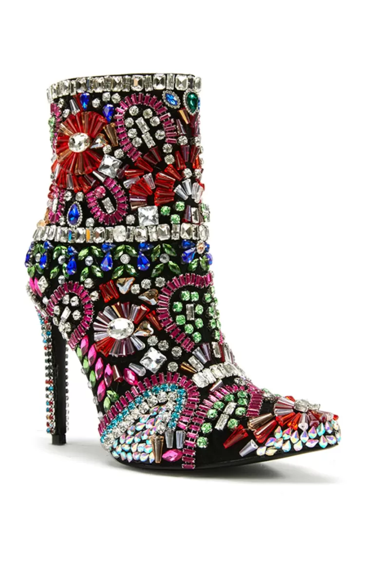 Women AZALEA WANG Holly- Jeweled Stiletto Bootie