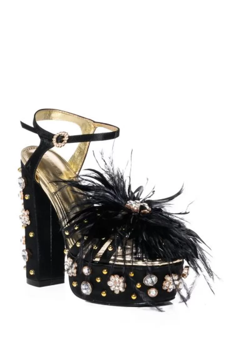 Women AZALEA WANG Kiki- Feather Platform Sandal