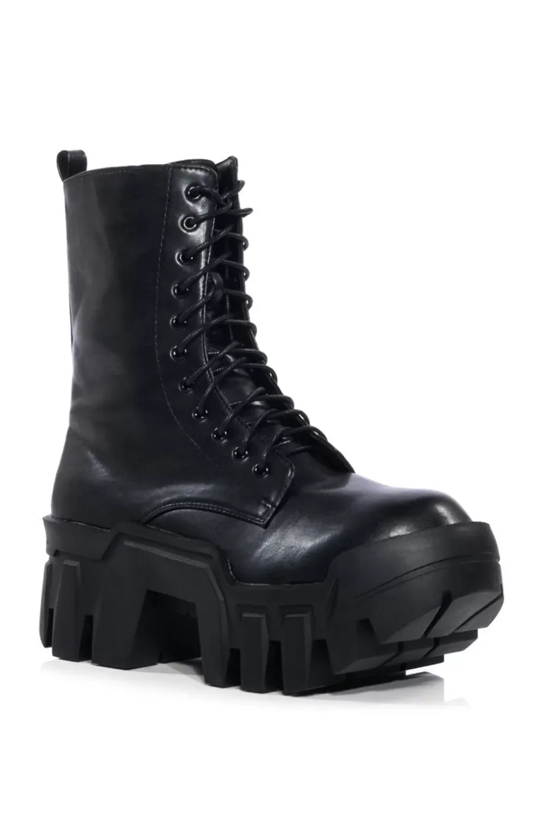 Women AZALEA WANG Olympia- Chunky Lace Up Bootie