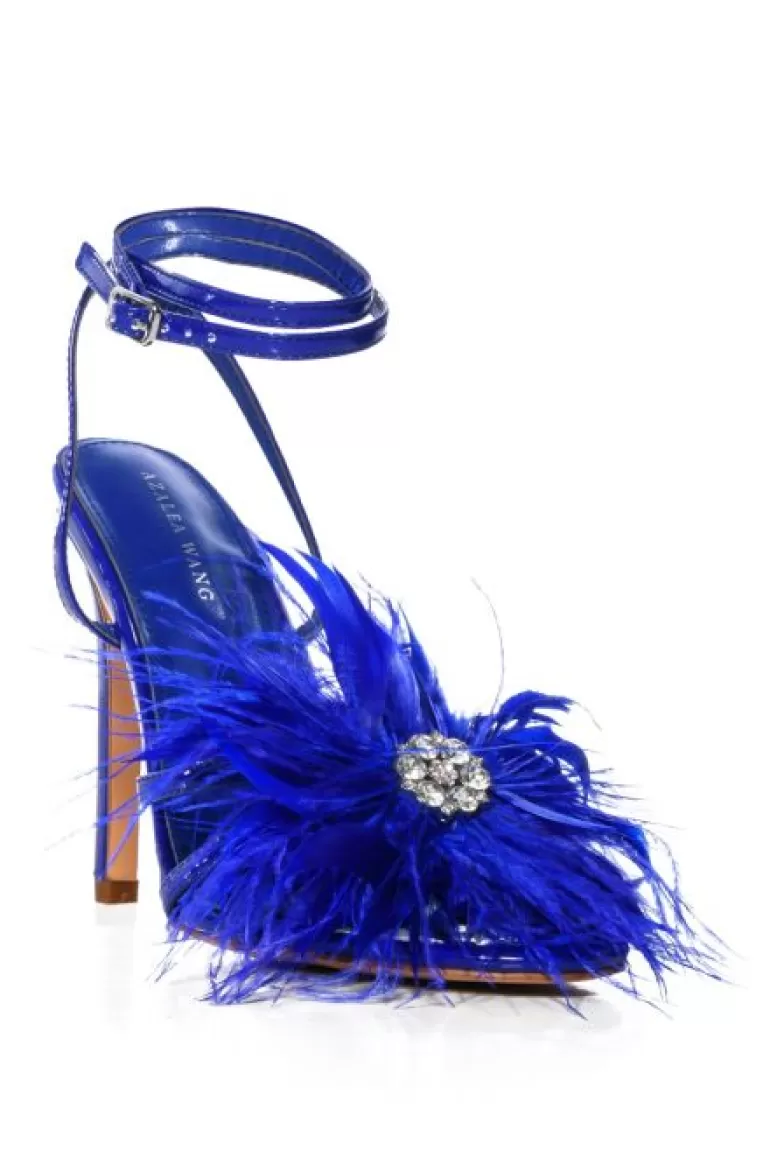 Women AZALEA WANG Santos- Feather Stiletto Sandal