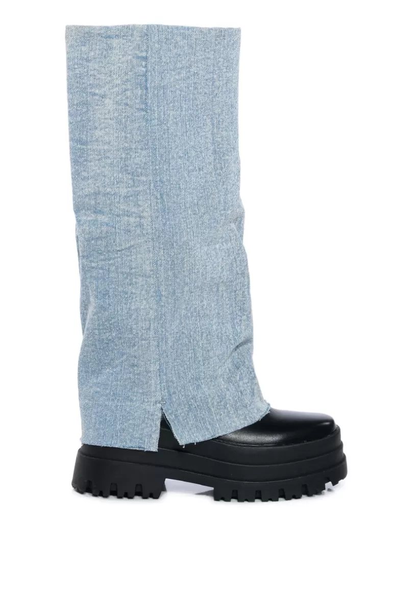 Women AZALEA WANG Shuri- Fold-Over Knee High Boot