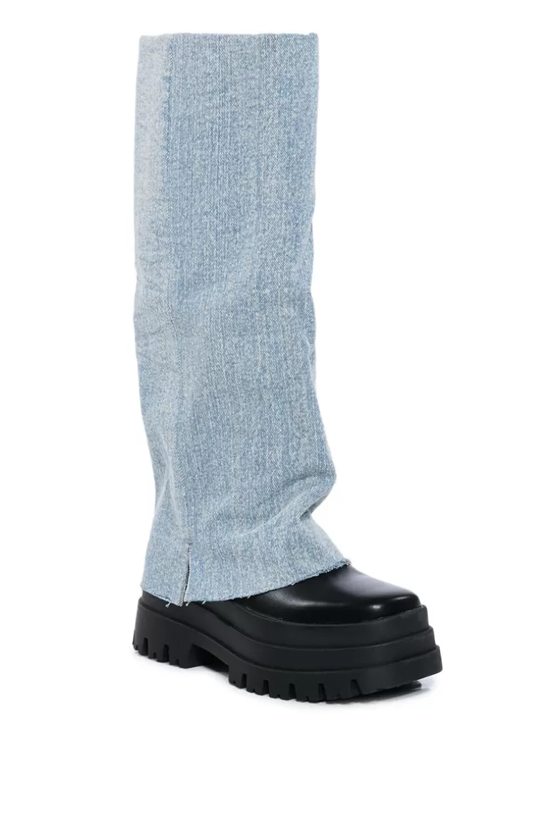 Women AZALEA WANG Shuri- Fold-Over Knee High Boot