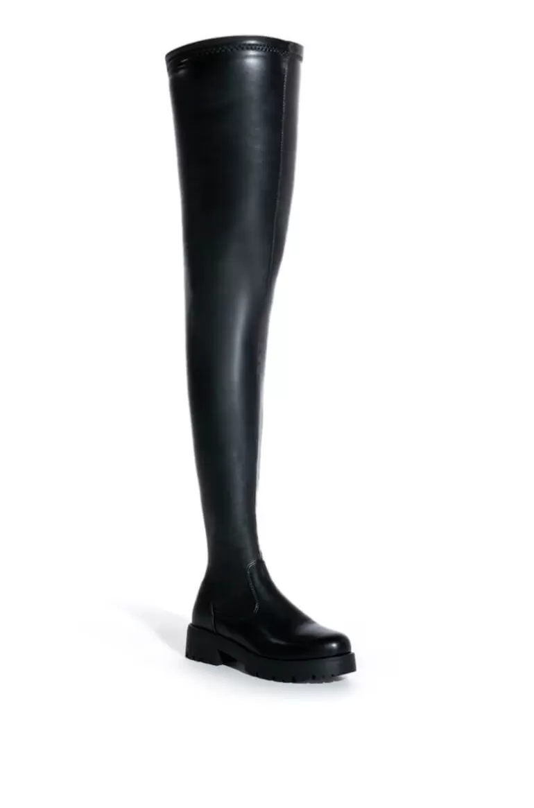 Women AZALEA WANG Surgical Pu Thigh High Boot