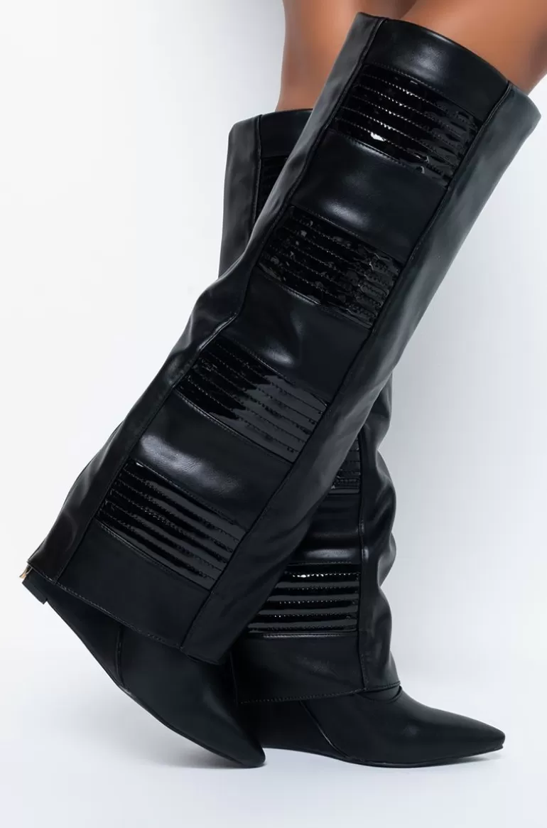 Women AZALEA WANG Victoria Covered Wedge Boot